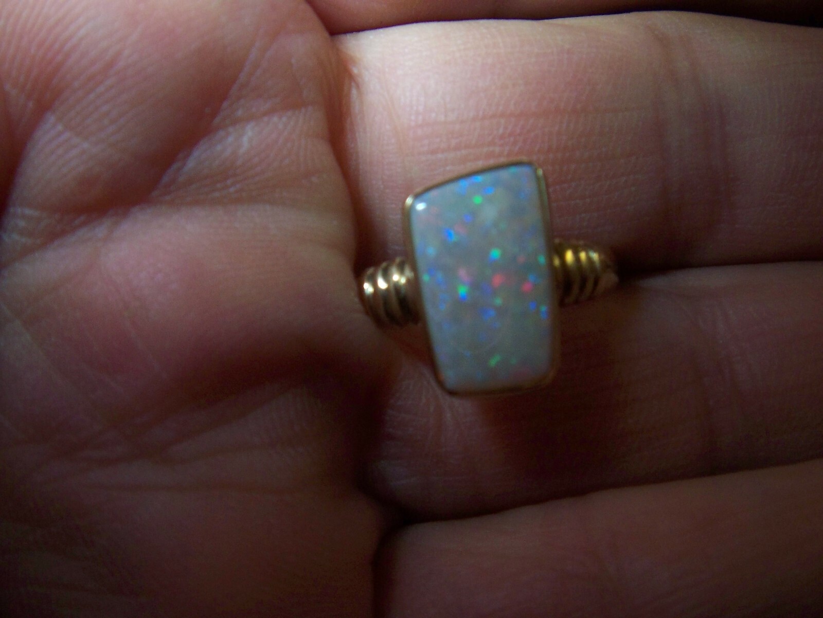 Extravagant goldsmiths ring solid opal full opal … - image 11