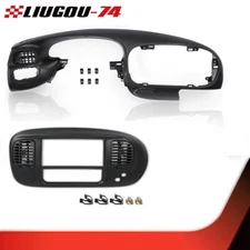 Fit For 1997-2003 F150 Expedition Dash Pad Bezel & Center Dash Radio Bezel Black
