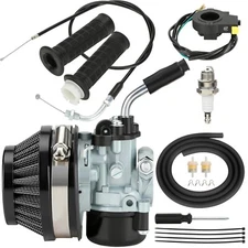 Carburetor Air Filter Throttle Cable Assembly Kit For 2 Stroke 49cc 66cc 80cc