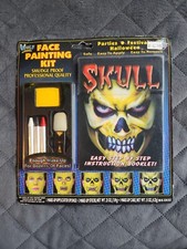 Skull Face Painting Kit   Costume Halloween   Makeup Kit   Theatre   NEW. Skull