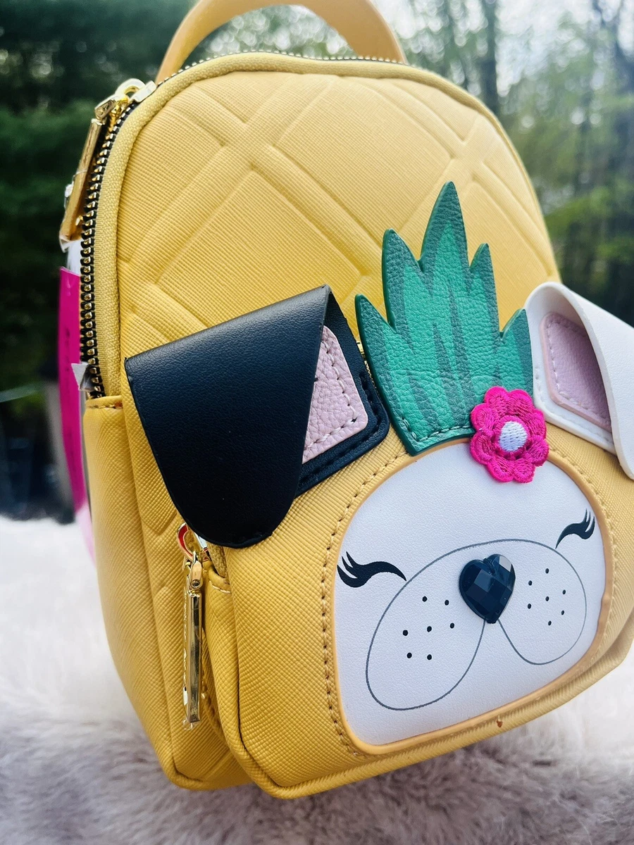 Betsey Johnson HTF Dog Yellow Pineapple Accent Comical MINI