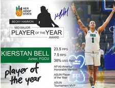 KIERSTAN BELL Signed 8.5 x 11 Photo WNBA Basketball LAS VEGAS ACES Florida Gulf