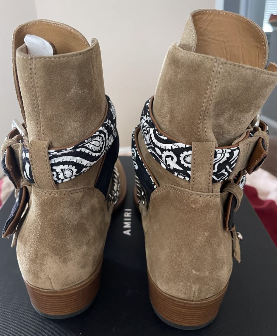 AMIRI bandana buckle chain jodhpur boots size EU 41 / US 8 AMIRI bandana buckle chain jodhpur boots size EU 41 / US 8