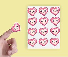 x24 Smiling Heart sticker Envelope Seal Craft Vinyl Stickers cr927