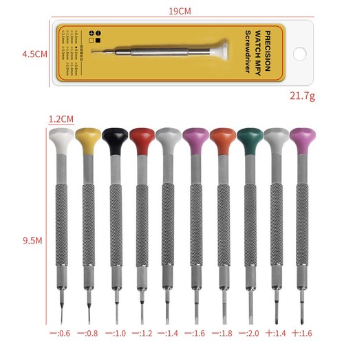 0.6mm 2.0mm Watchmakers Slotted Steel Screwdriver For Watch Repair Uk