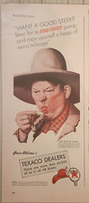 1941 Texaco Dealers Vintage Ad 14 x 5 want a good steer