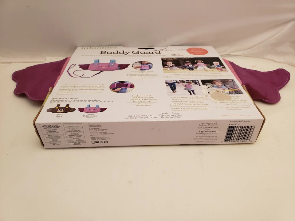 Carro de compras y arnés para caminar Buddy Guard 2 en 1 rosa Birdie para niñas  Foto 3 de 3