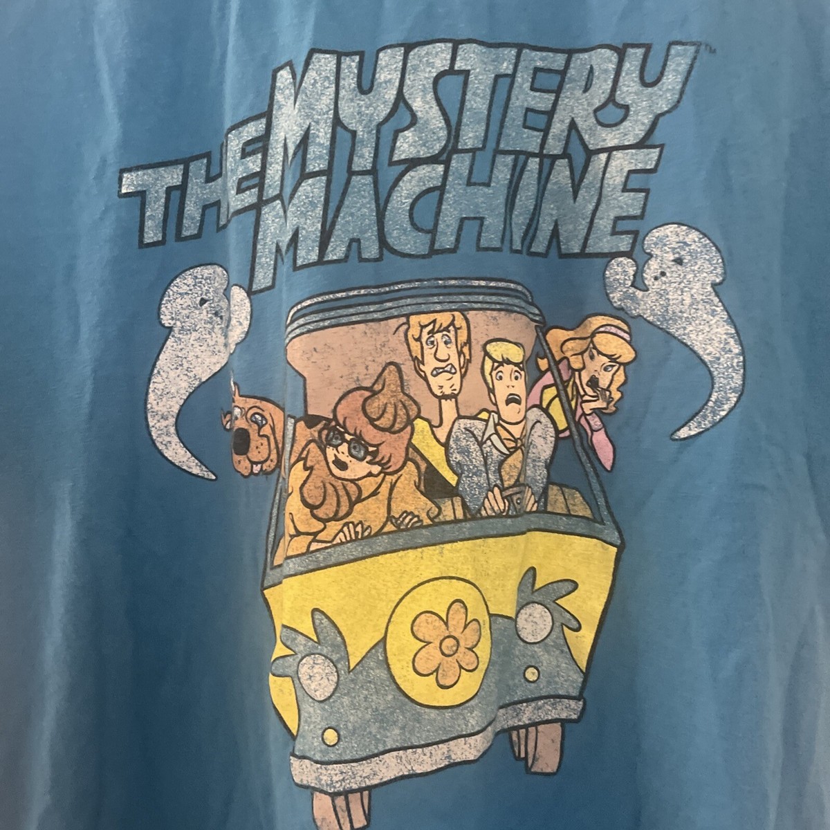 りん様 Scooby Doo Official The Mystery Machine Men's Blue T-Shirt Size L