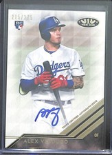 2018 Topps Tier One Rookie Autograph #BA-AV Alex Verdugo No 215 of 275