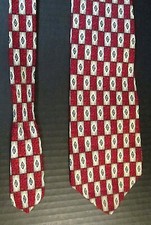 d.c. By Daniel Craig 100 Silk Necktie Red Geometric Pattern Executive