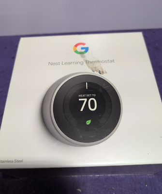 GOOGLE NEST LEARNING THERMOSTAT 3RD GENERATION T3007ES BRAND NEW FACTORY SEALED!