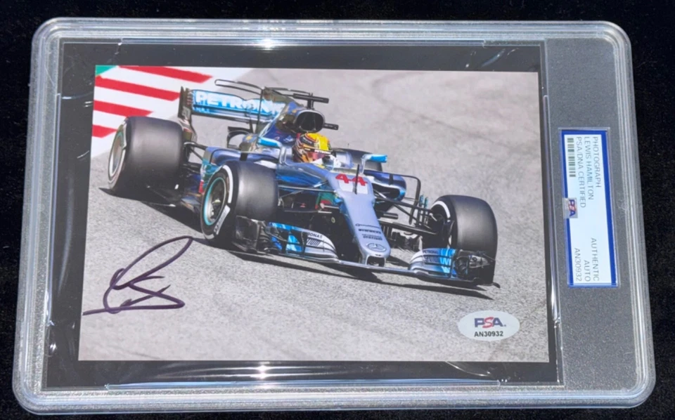 Lewis Hamilton "7x F1 Champion Grand Prix GOAT" Signed Photo Auto Card PSA w/LOA - Image 3 of 4