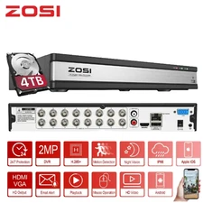 ZOSI 16CH H.265+ 1080p DVR with 4TB for Security Camera System Motion Detection