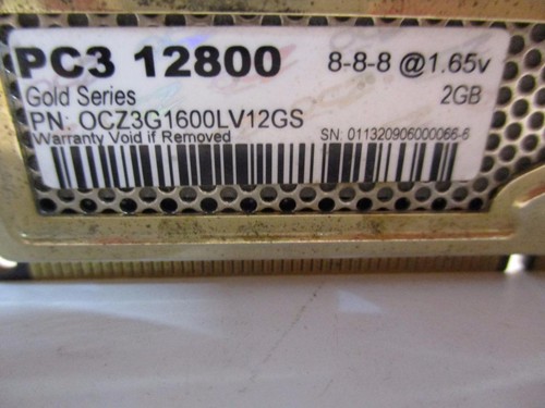 OCZ Gold Series OCZ3G1600LV12GS 2GB DDR3 PC3-12800U RAM Memory FOR DESKTOP PC - Picture 3 of 3