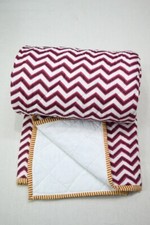 Handmade Zig Zag Small Ethnic Blanket Throw Boho Hippie Indian Bedspread