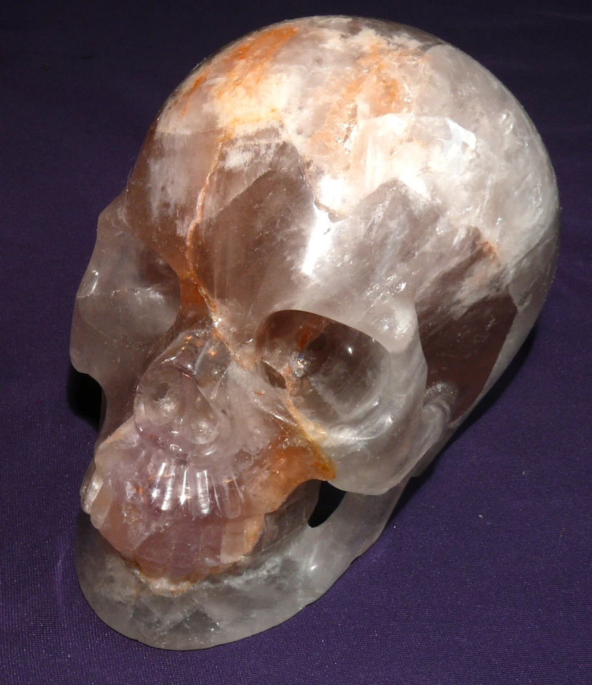 Naturgetreuer Edelstein-Schädel, Skull, Amethyst, 1338,2g 120x99x84mm Heilstein - Bild 3 von 4