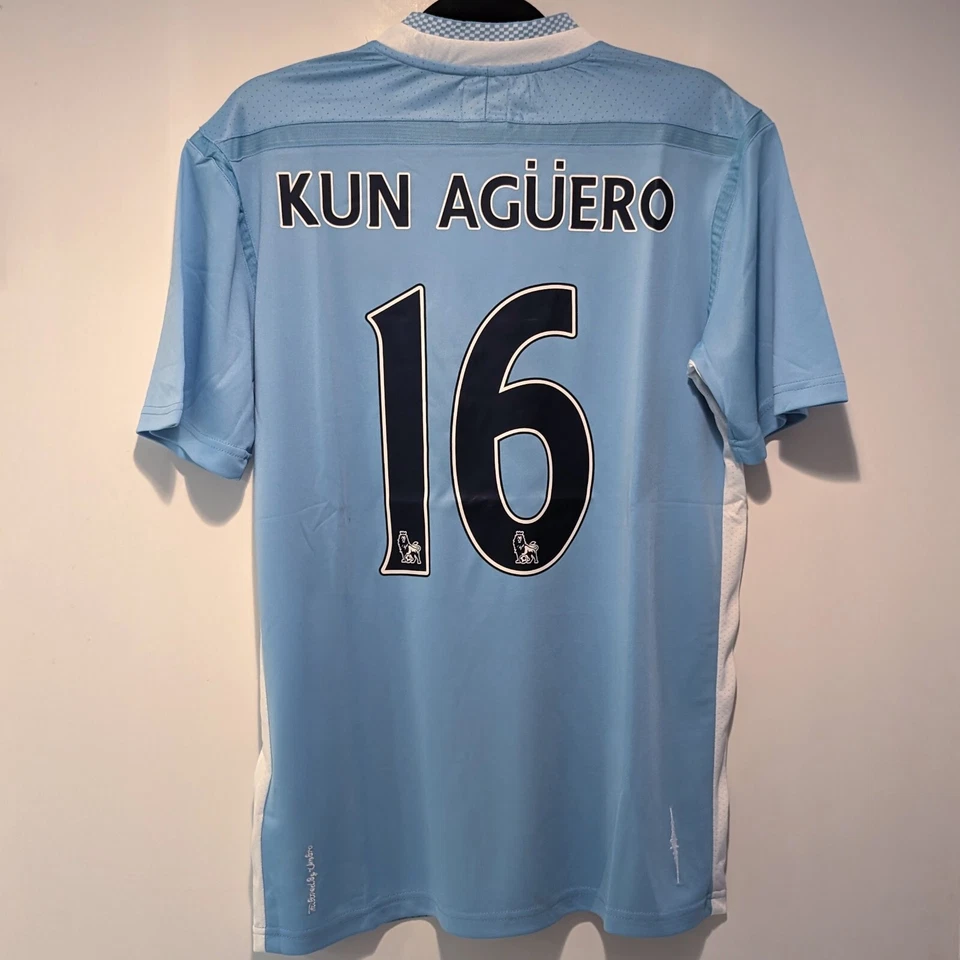 Camiseta retro para hombre Manchester City Sergio Agüero 2012 M Foto 2 de 2