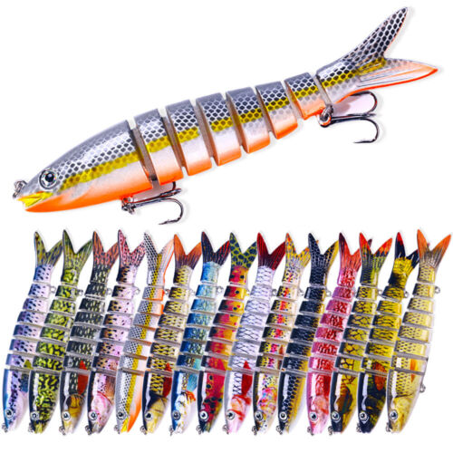 1PC Multi Jointed Fishing Lure 18g Swimbait Artificial Bait Wobblers 8 Segment - Picture 1 of 25