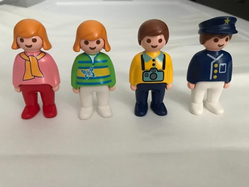 VTG 1990 Playmobil Geobra People Figures Lot of 4