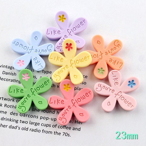 20 un. dijes de colores mixtos ratón de resina de espalda plana flor conejo estrella para artesanía hágalo usted mismo - Imagen 3 de 12