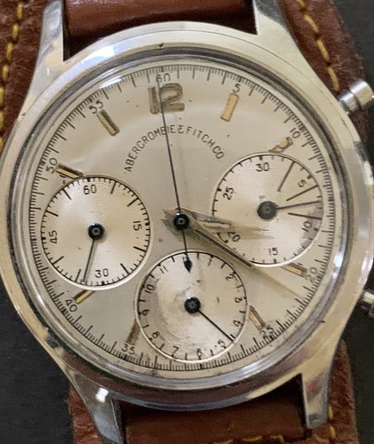 Own A Pc / Abercrombie&Fitch History: By Heuer—Pilots Sports, Valjoux 72 Movement. - Bild 2 von 12
