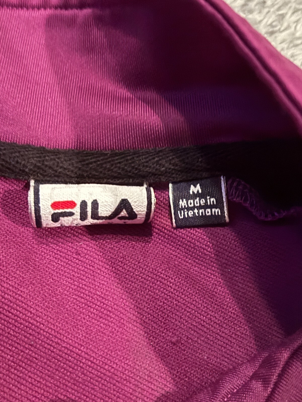 Giacca Fila Track donna viola media full zip aderente abbigliamento attivo