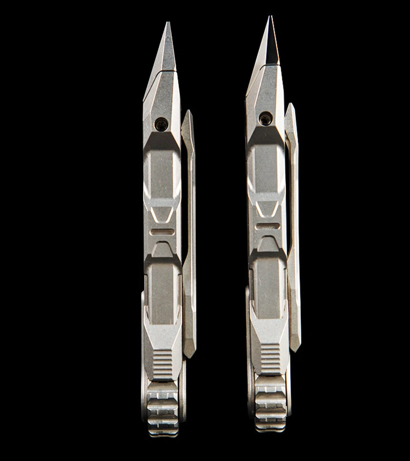 Multiherramientas de aleación de titanio palanca palanca EDC tarjetas de empuje giratorio juguete giroscopio Foto 3 de 4