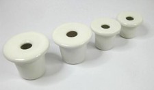 Set of 4 sizes WHITE ceramic porcelain school desk inkwells ink pot liner insert