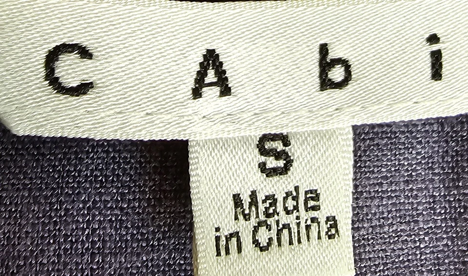 Cabi женская рубашка блузка размер S маленький синий розовый белый в полоску льняной - Изображение 2 из 4