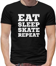 Eat Sleep Skate Repeat - Mens T-Shirt - Skate Board Skateboard Skating