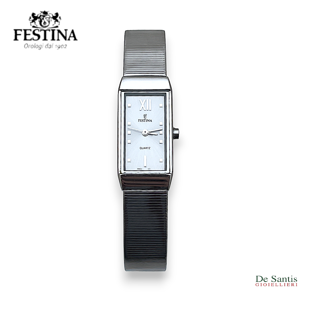 Rectangular Quartz Stainless Steel Watch for Women Amazon.com: GOLDEN HOUR Women main image 3