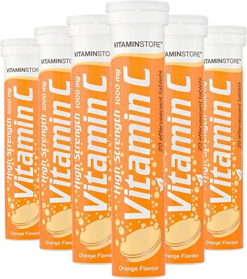 Vitamin C hochfest 1000 mg Brause neu & versiegelt UK-Bestand kostenloser UK-Versand