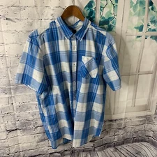 O’Neil Men's  Casual Button-Down Shirts Size Large Plaid Blue