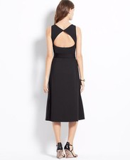 Ann Taylor - Size 6 Black Ponte Cut Out Back Dress $129.00  (H) NWT