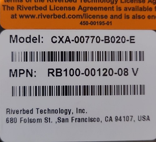 Riverbed CXA-00770-B020-E RB100-00120-08 V Steelhead CX-770 Network Appliance  - Picture 4 of 5