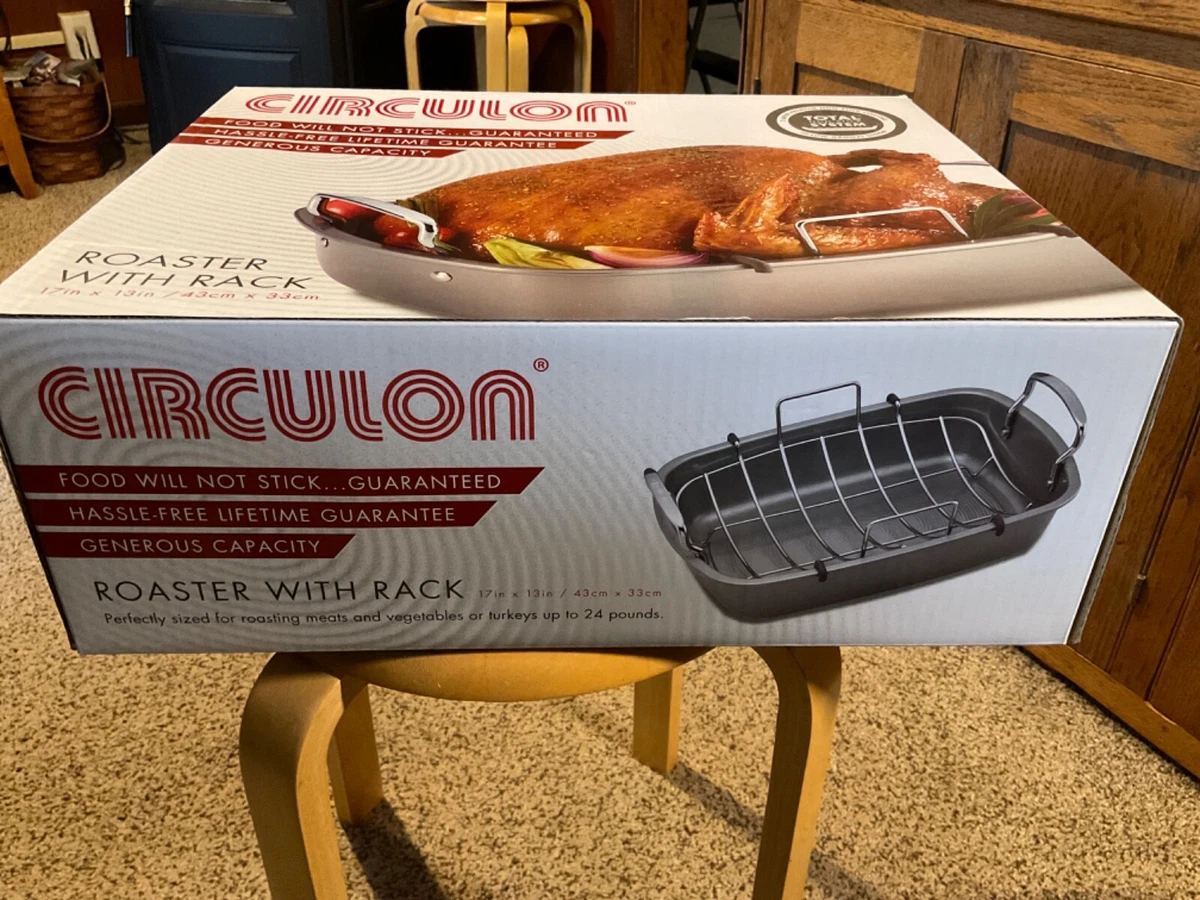 Circulon roaster top with rack