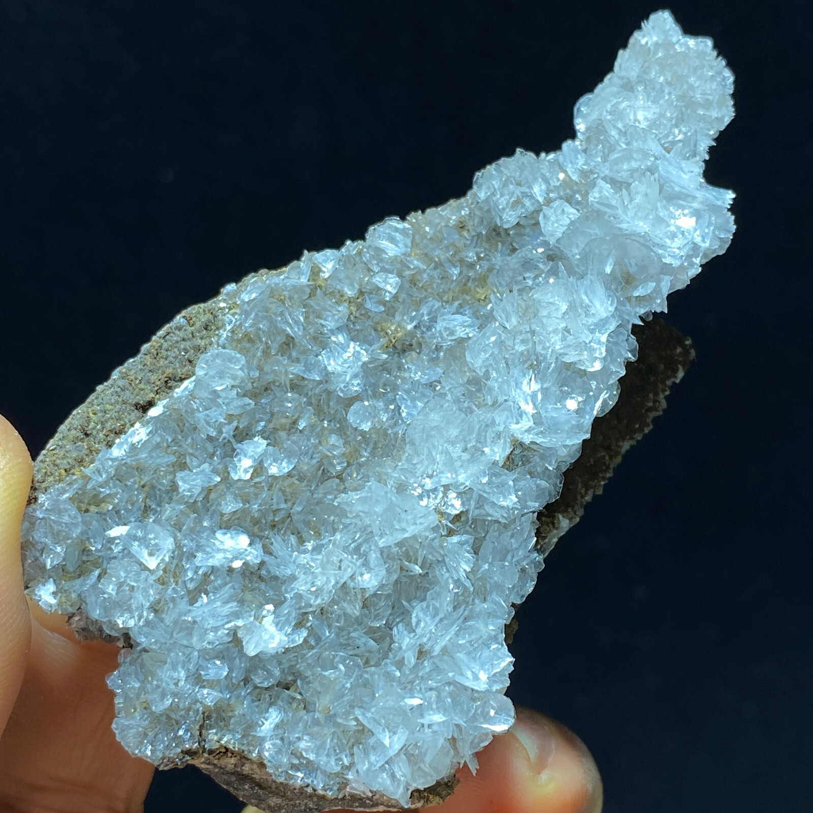 74g Natural White Flower Type water Zinc Ore & Green Fluores Mineral