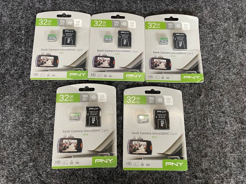 PNY P-SDU32GU185DAC-GE Micro SD for Dash Camera 32GB Qty 5