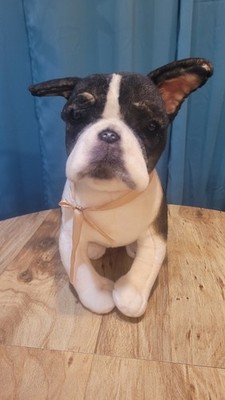 Cuddle Clones Boston Terrier Sammie Realistic Plush Dog 17'' X 15''