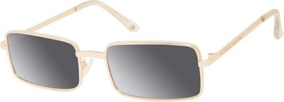 Prive Revaux Matrix Unisex Rectangular Polarized Sunglasses Champagne Gold 55 mm