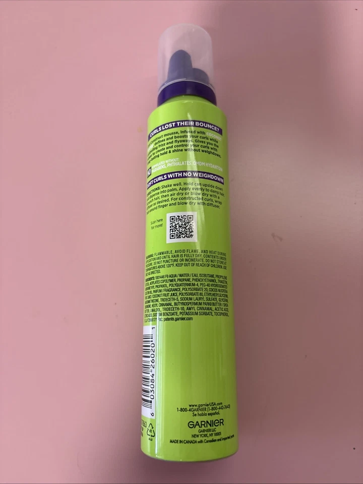 Mousse Garnier Fructis Style Curl Construct Creation, 6,8 OZ, sin crueldad Foto 2 de 2