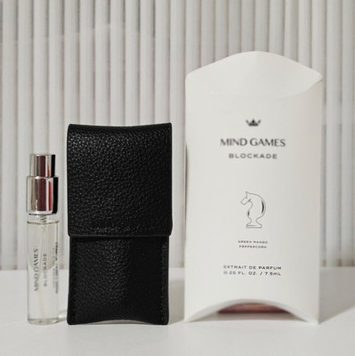 Mind Games Blockade Extrait De Parfum Travel Spray 7.5 ml/0.25 oz Leather Case