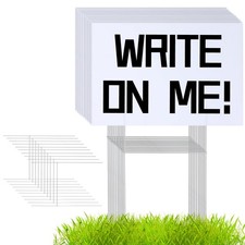 10 PACK 18 x 12 Inches Blank Yard Signs - Waterproof Corrugated Plastic Signs...