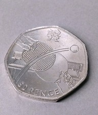  2011 50p Table Tennis Olympic Coin – Circulated – Fifty Pence London Games(C52)