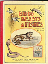 c.1913 Hb BIRDS BEASTS & FISHES S H Hamer Cassel Animals Wildlife Zoo Stories
