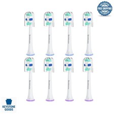 8-Pack Philips Sonicare Replacement Brush Heads - Compatible, Deep Clean, Blu...