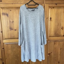 YOURS Curve Light Grey Soft Touch Pocket Swing Dress Size 22-24