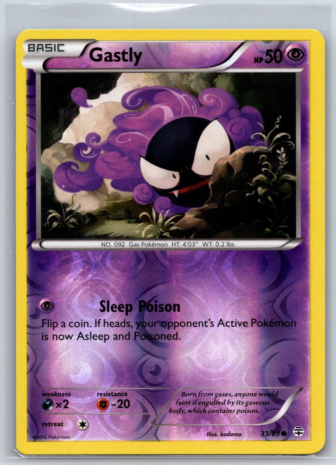 Gastly 33/83 Common Generations Pokemon Reverse Holo NM/M 420-60