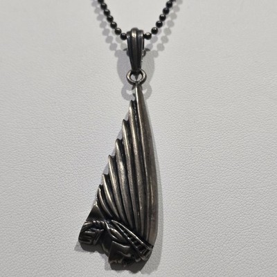 King Baby Studio 925 Sterling Silver 2'' Indian Headdress Pendant  22'' Ball Chain