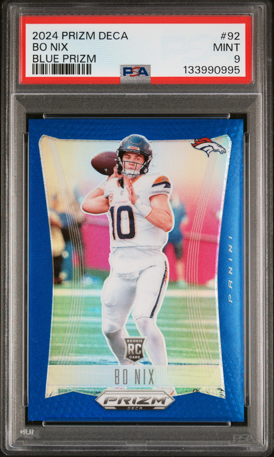 2024 PANINI PRIZM DECA BLUE PRIZM #92 BO NIX 125/149 PSA 9